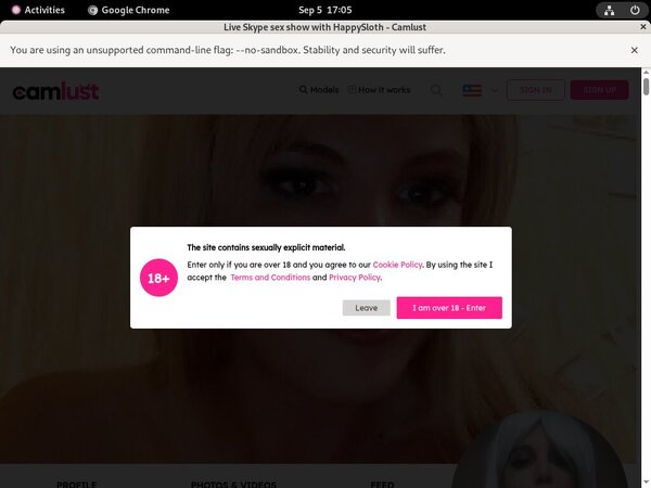 Camlust.com Account Information