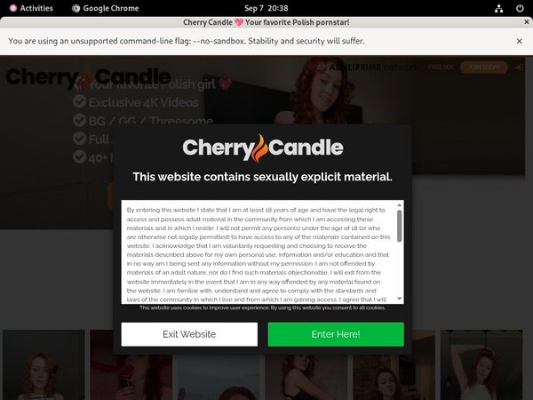 Cherry-candle.com Porn Account