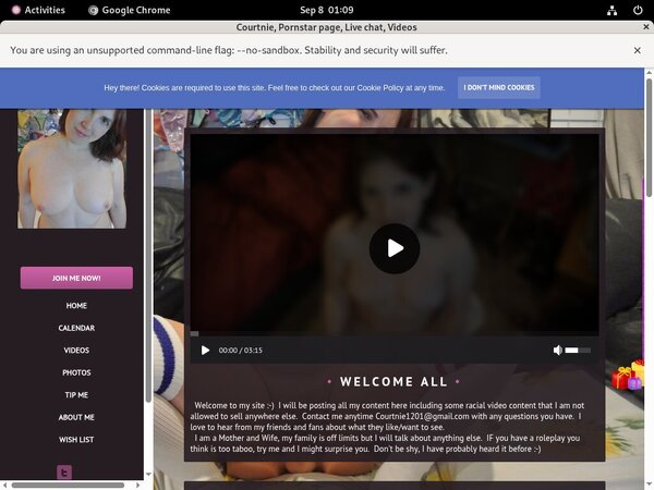 Courtnie.modelcentro.com Trail Membership