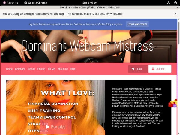 Dominant Miss - Classy FinDom Webcam Mistress Limited Time Offer