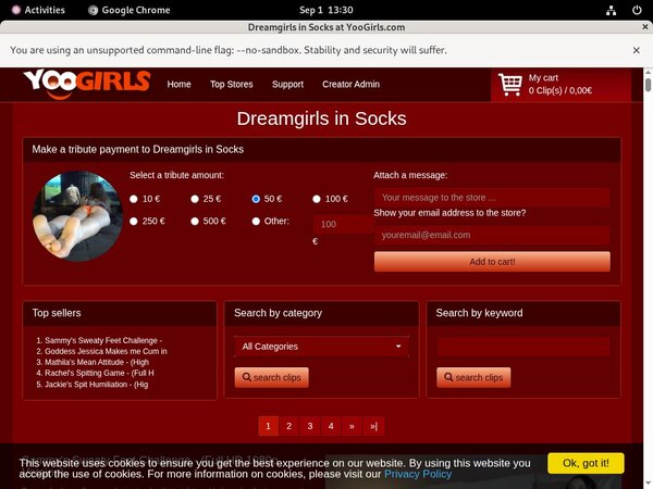 Dreamgirls In Socks Join Form