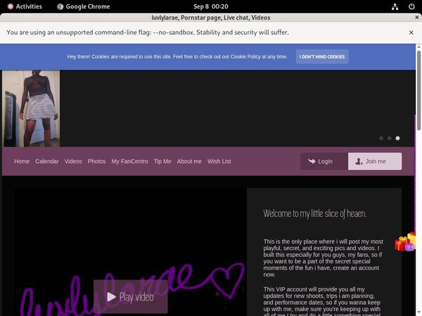 Free Luvlylarae Login
