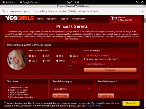 Free Trial PrincessSerena Discount