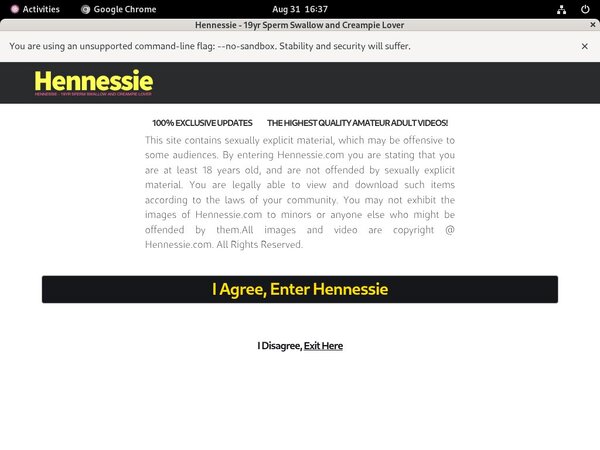 Hennessie.com Discreet Billing