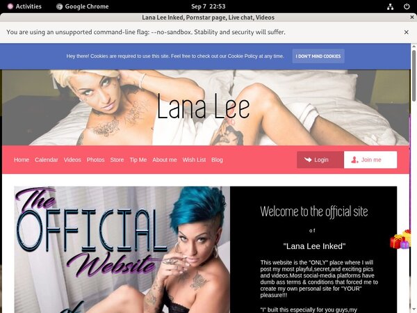 Lana Lee Inked With Paypal Account