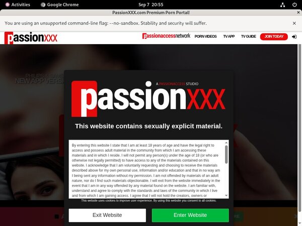 Passion XXX Sing Up