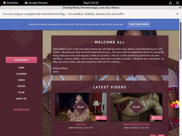 Sexxidestiny.modelcentro.com Members Discount