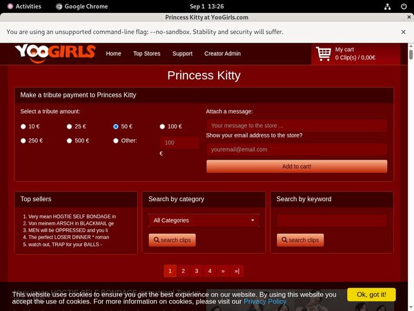 Sign Up Princess Kitty