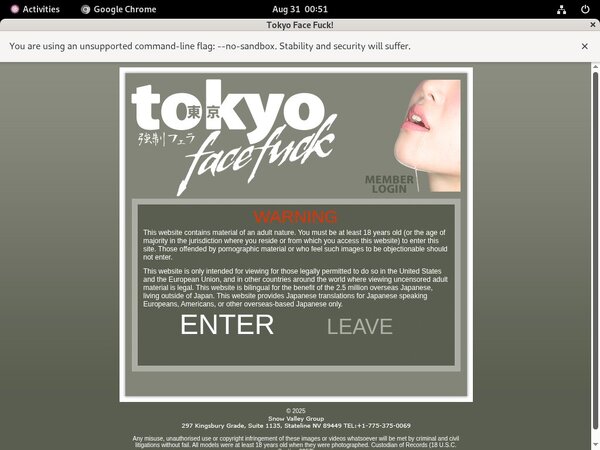 Tokyofacefuck.com Discount 70% Off